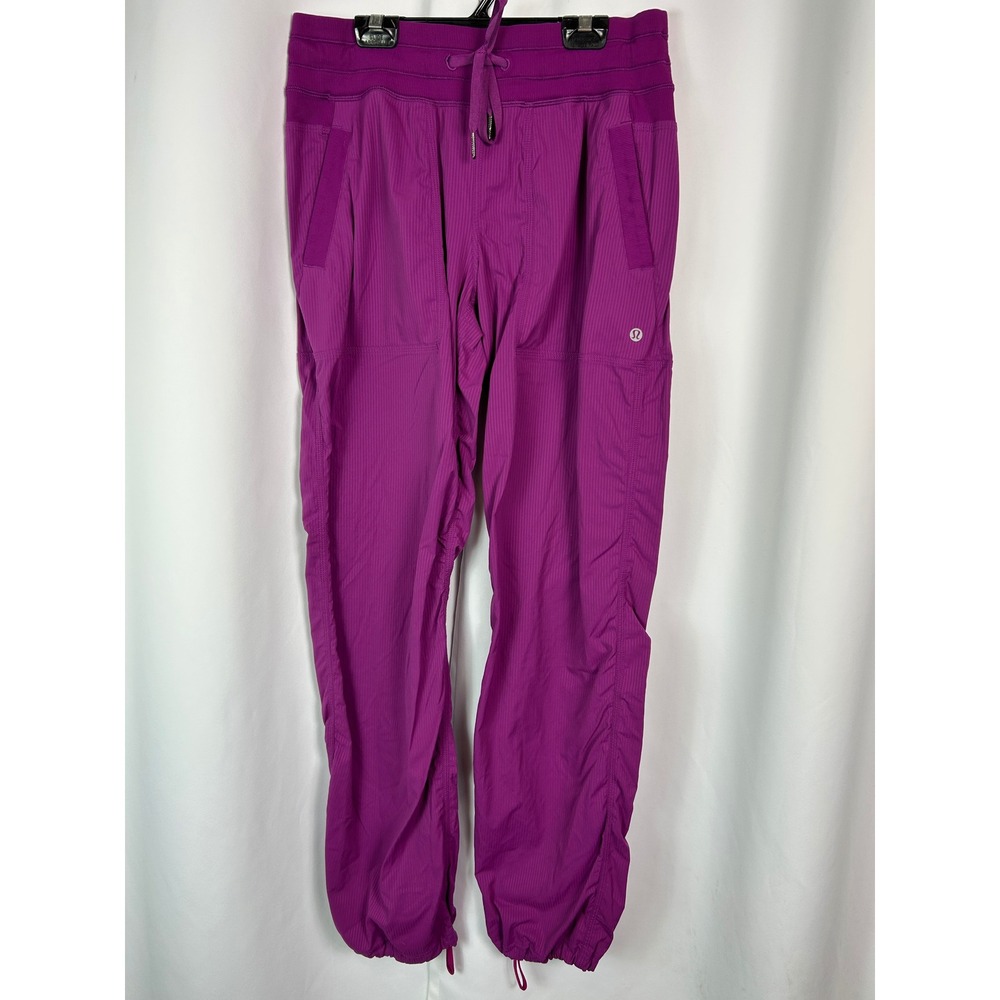 Lululemon Dance Studio Pant Magenta Purple Textured Ruched Joggers Sporty 8 Reg